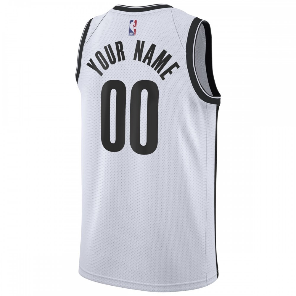 Brooklyn Nets 2020/21 Swingman Custom Jersey - Association Edition - White-Pro Kit Vault | Brand New 26/27 Sports Jerseys